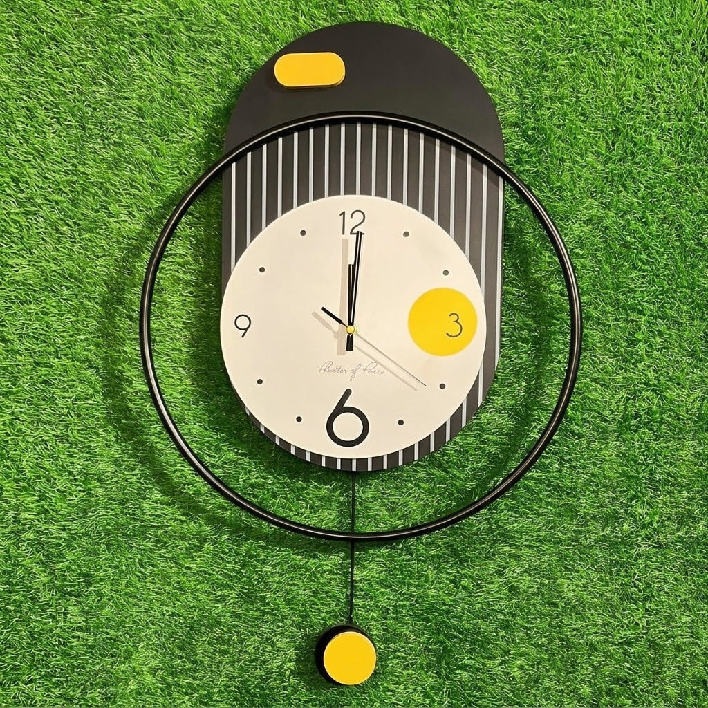 Nordic Minimalist Geometric Wall Clock – Modern Asymmetric Wall Decor