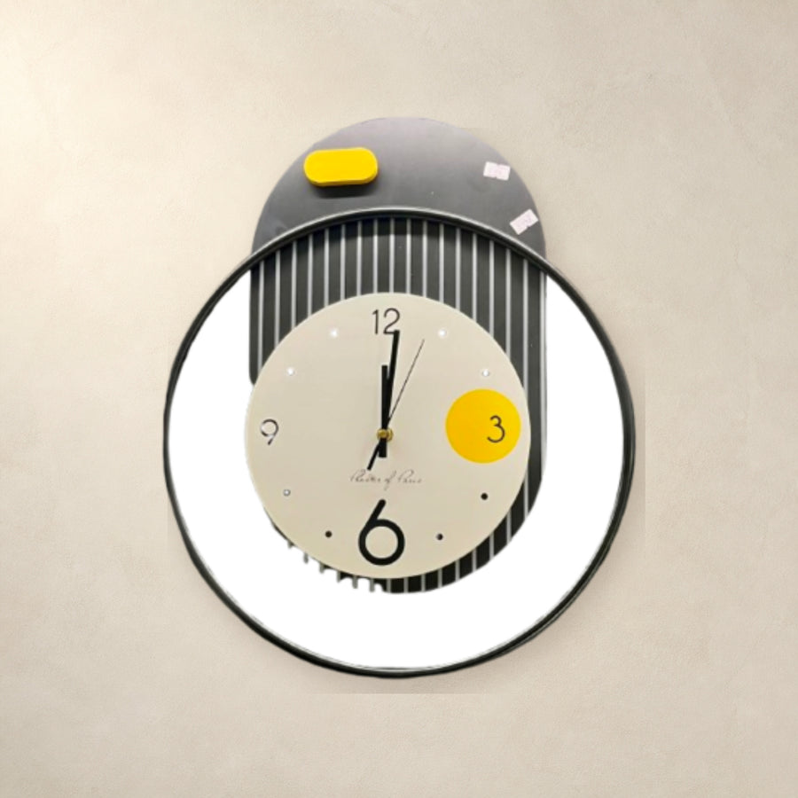 Nordic Minimalist Geometric Wall Clock – Modern Asymmetric Wall Decor