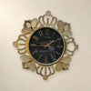 Compas Royal Crown Luxury Quartz Wall Clock – Gold Filigree Statement Decor