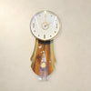 Modern Pendulum Wall Clock with Crystal Accents – Elegant Nature-Inspired Decor