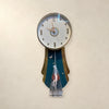 Modern Pendulum Wall Clock with Crystal Accents – Elegant Nature-Inspired Decor