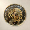 Modern Skeleton Moving Gear Wall Clock | Transparent Casing