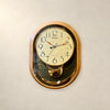BOALA Oval Decorative Pendulum Wall Clock with Silent Sweep Movement