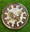 BAOLI Industrial Moving Gear Wall Clock with Minute Track Border