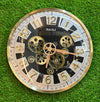 BAOLI Industrial Moving Gear Wall Clock with Minute Track Border