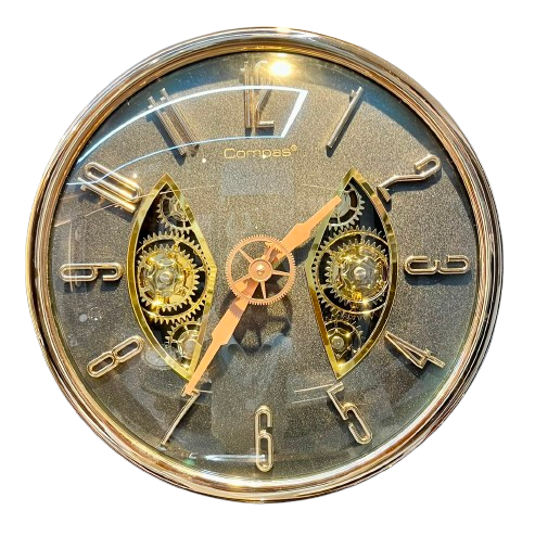 Category-1 - A striking Modern Skeletal Wall Clock.