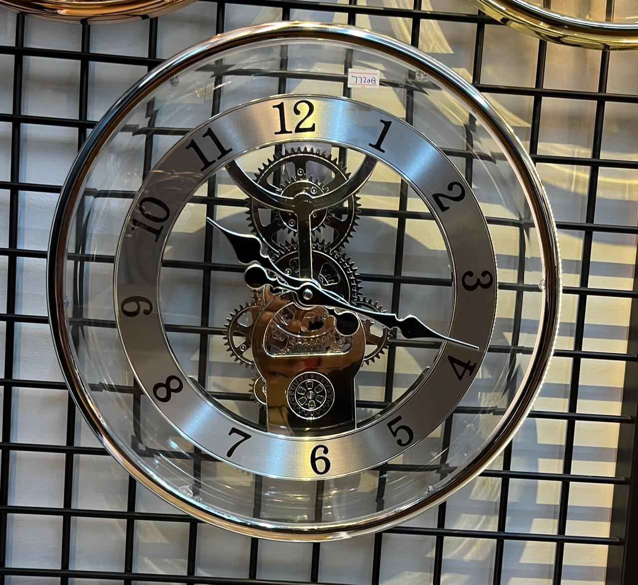 Category 9- Modern Skeleton Moving-Gear Clear Wall Clock