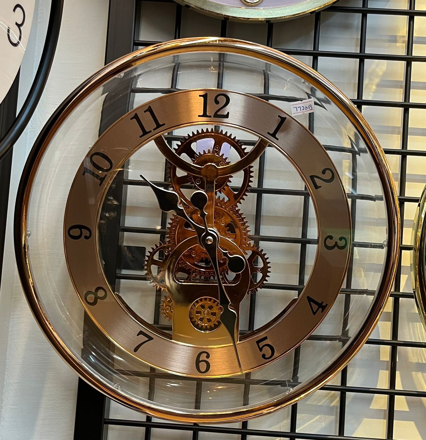 Category 9- Modern Skeleton Moving-Gear Clear Wall Clock