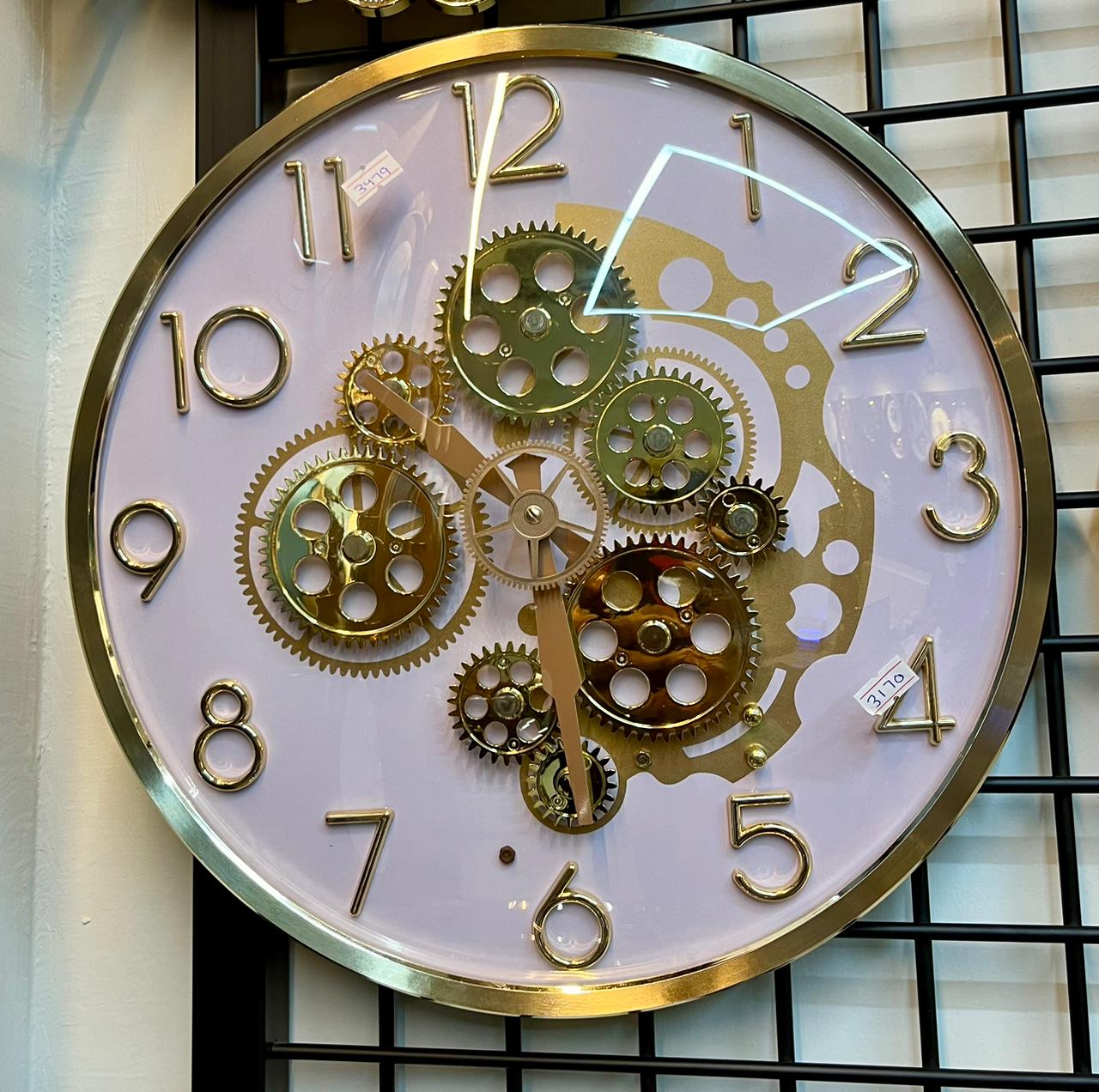 Category 11- Modern Skeleton Moving Gear Wall Clock | Transparent Casing