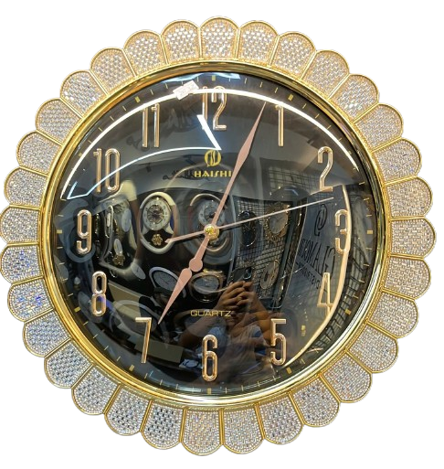 Category 3 - Luxurious Crystal Sunburst Quartz Wall Clock – 16" Elegant Decor